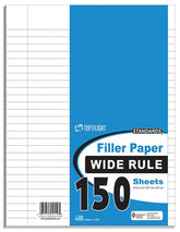 Top Flight 4314208 Filler Paper, 10-1/2 in x 8 in, White